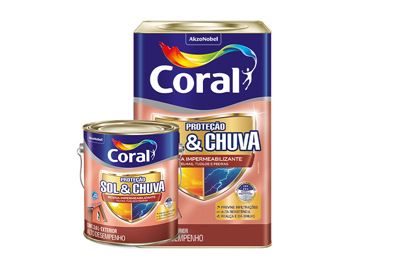 Coral Proteção Sol & Chuva Resina Impermeabilizante